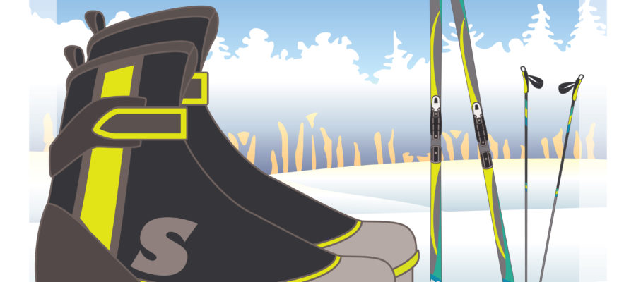 cross-country skiing equipment